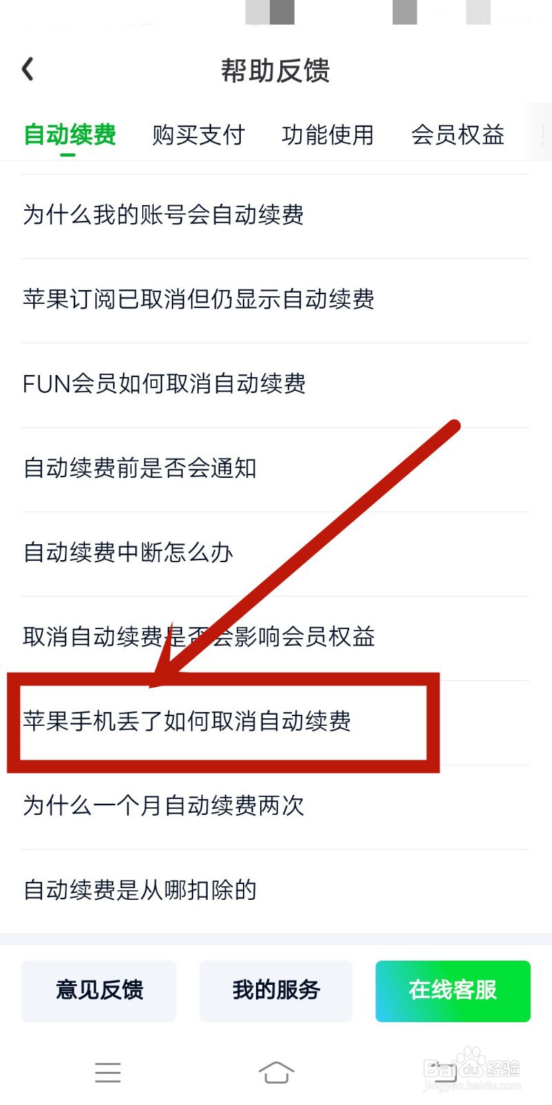 苹果手机丢了如何取消《爱奇艺》自动续费
