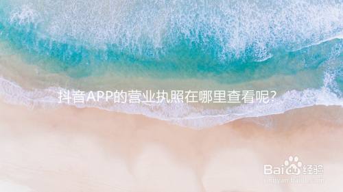 抖音APP的营业执照在哪里查看呢