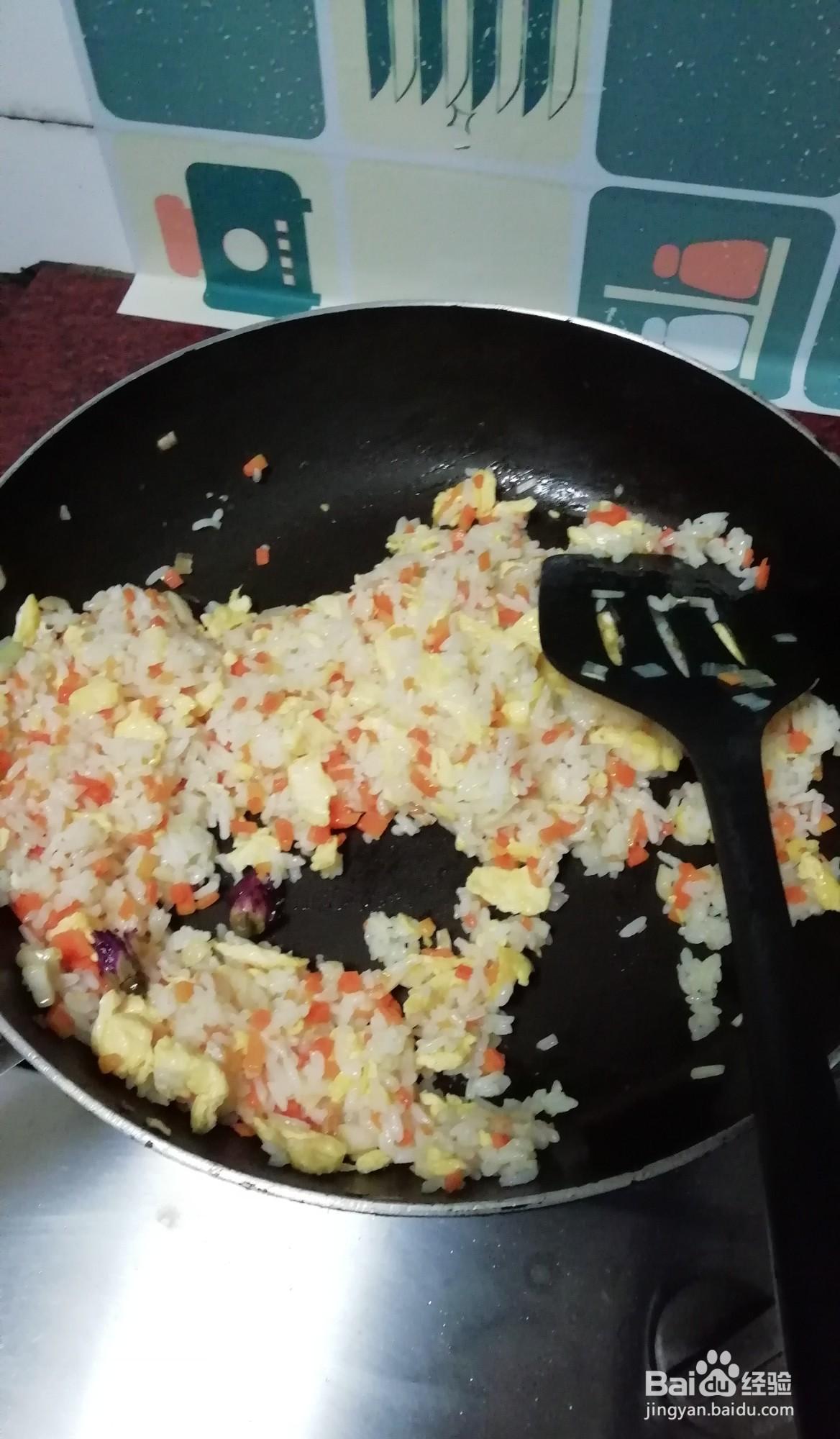 跟着做馋嘴的玫瑰花蛋炒饭