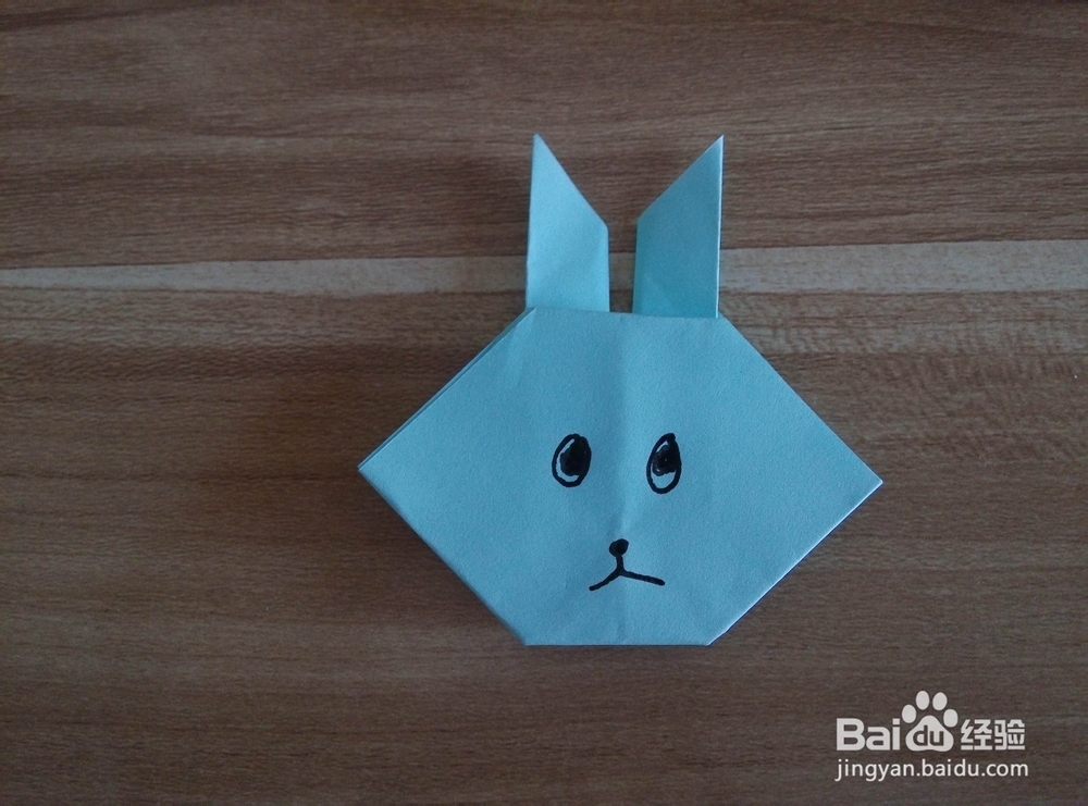 手工折纸-兔头折法