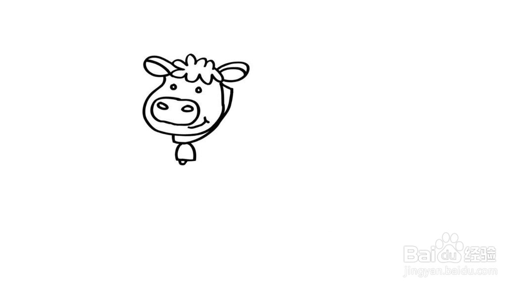 奶牛简笔画画法
