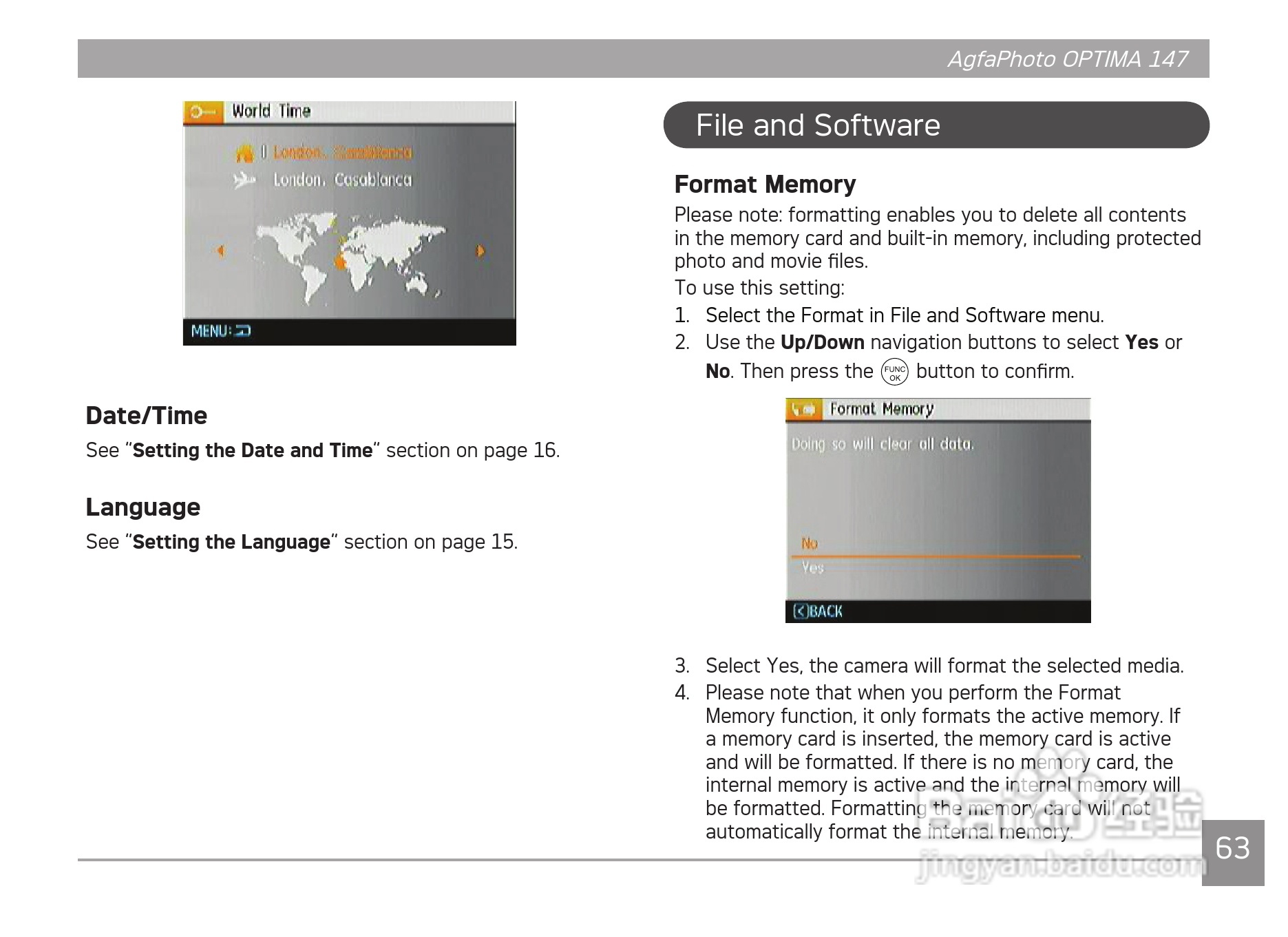 爱克发AgfaPhoto OPTIMA 147数码相机使用说明书:[7]