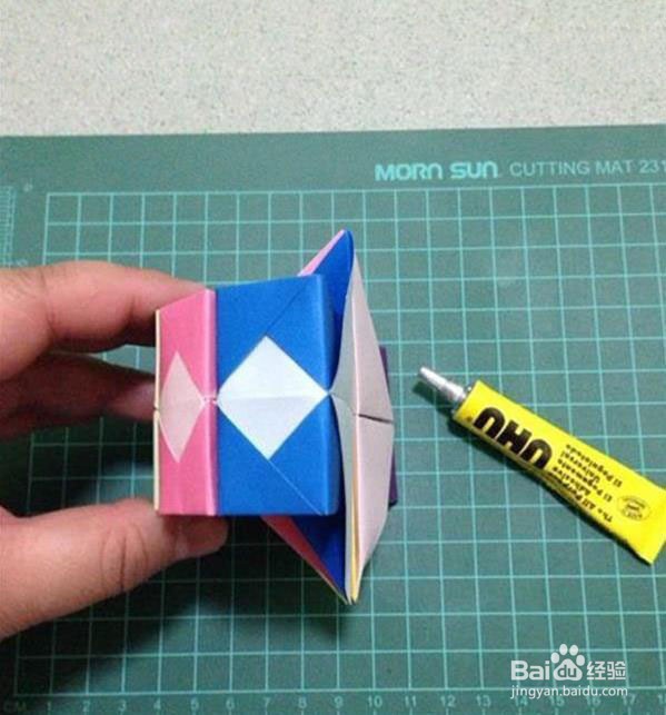 三角插折纸灯笼