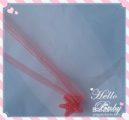 用塑料细管叠五角星