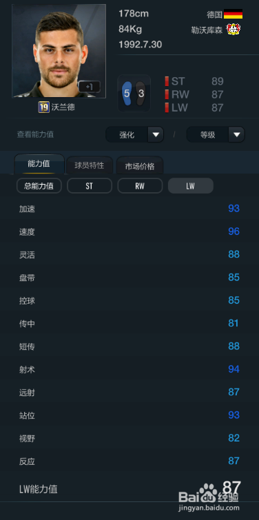FIFA OL3霍芬海姆俱乐部球员推荐(下篇)