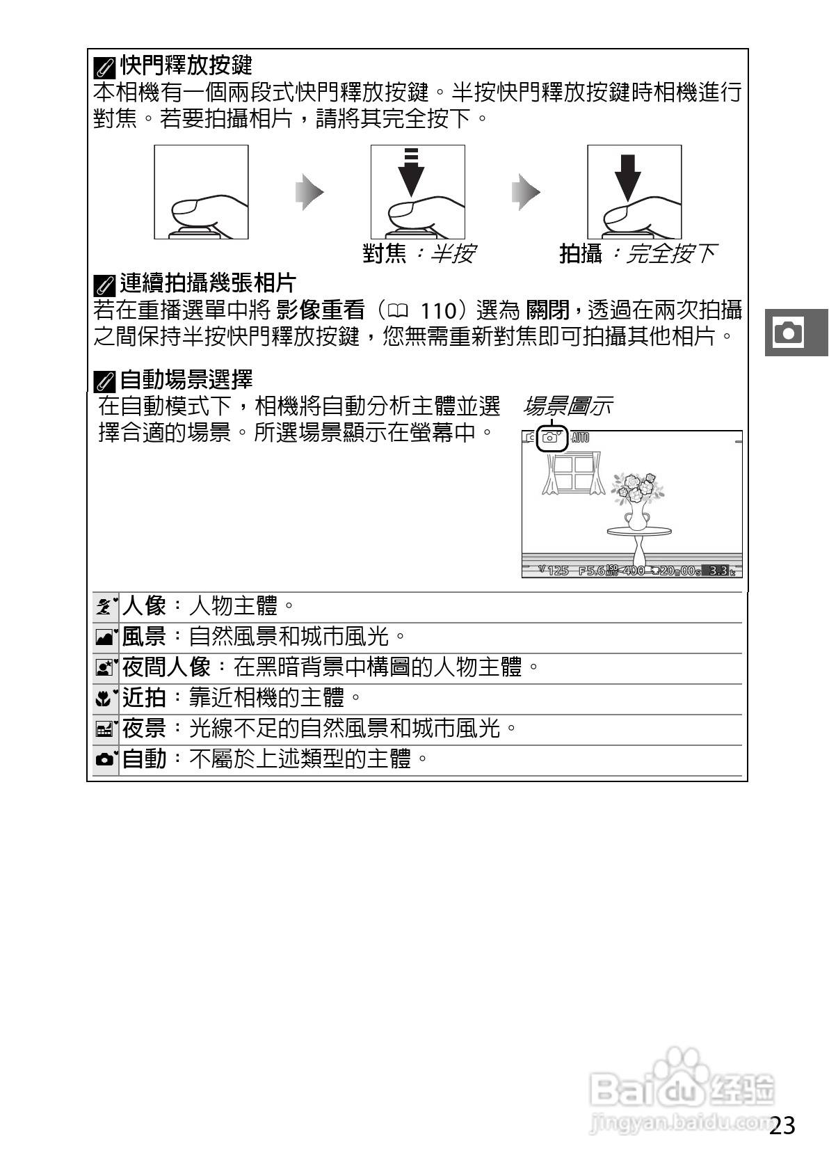 尼康Nikon 1 J3数码相机说明书:[5]