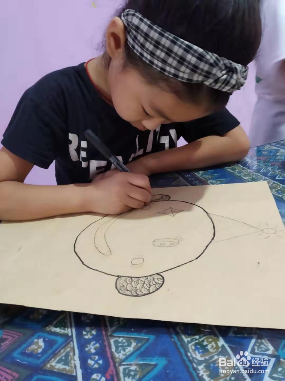 怎么做一幅小丑的儿童创意画