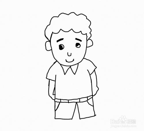 怎么画彩色简笔画帅气的小哥哥?