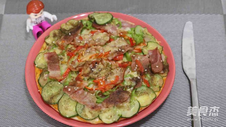 超简单的培根披萨