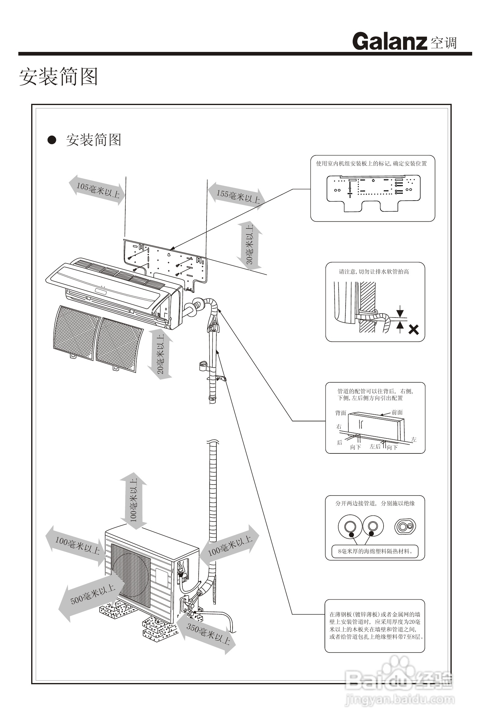 Galanz格兰仕KF-25GW/HG1分体挂壁式房间空调器使用安