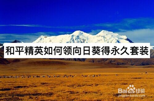 和平精英如何领向日葵得永久套装