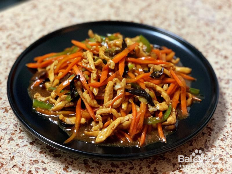 下饭快手菜鱼香鸡丝的做法