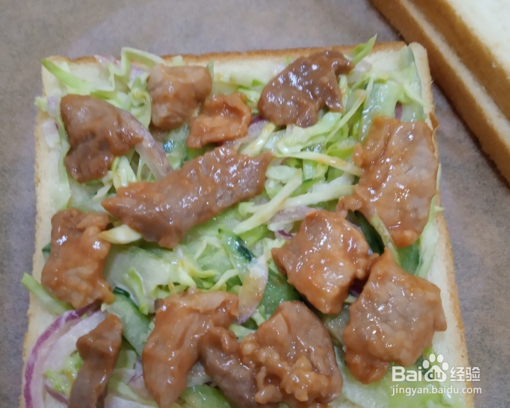 茄味肉火腿蔬菜三明治的美味做法