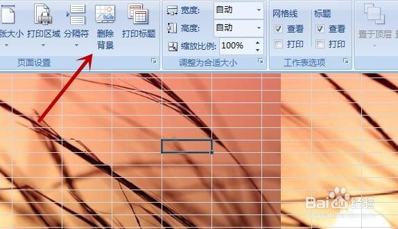 Excel如何设置页面背景