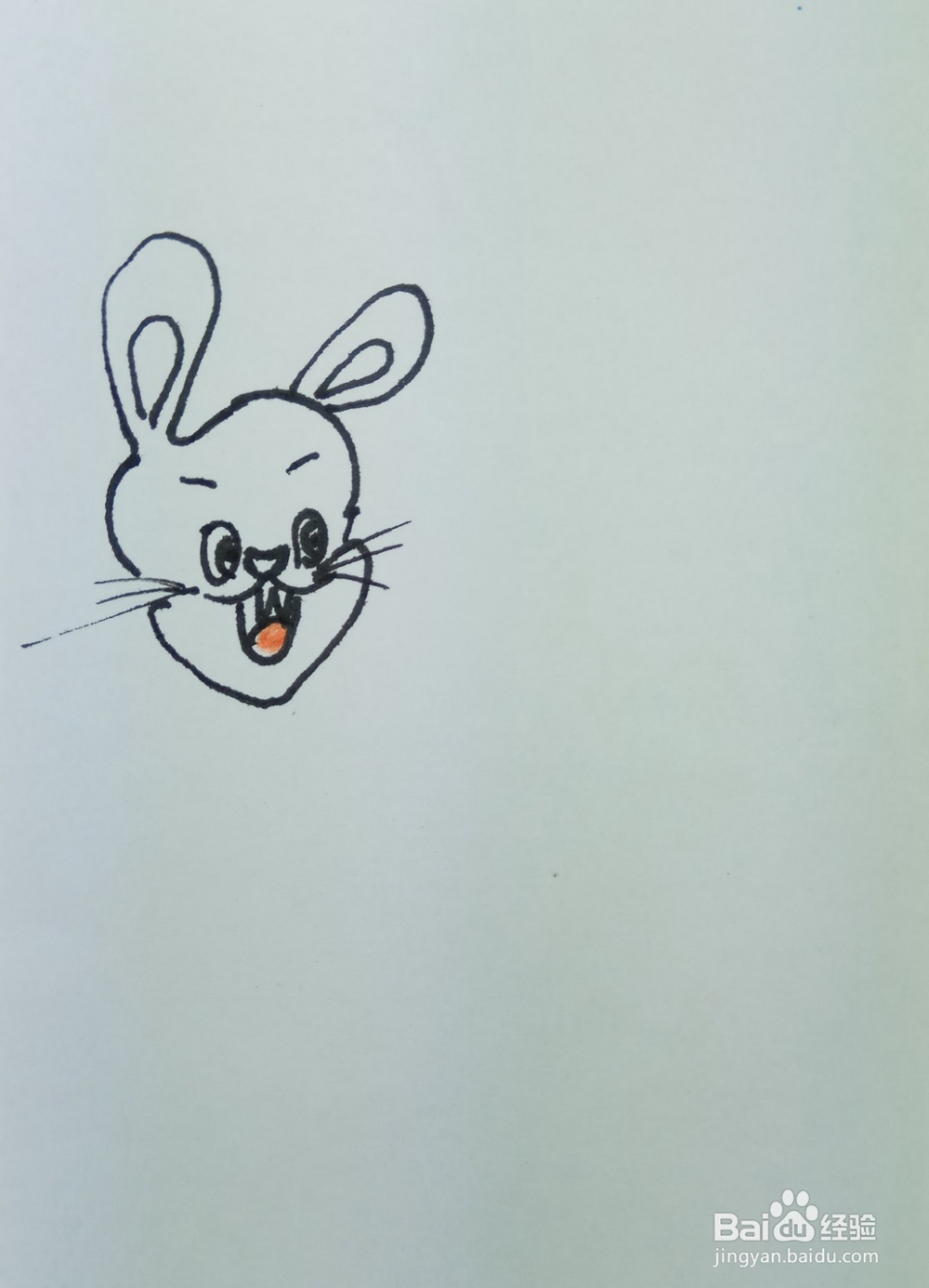 怎样画简笔画“小白兔爱萝卜”?