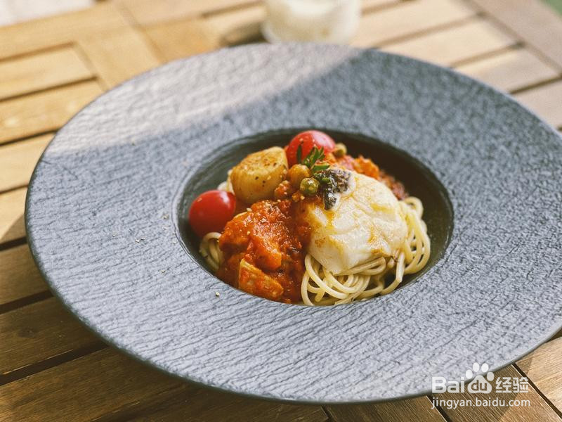 鹰嘴豆鸡肉海鲜意面的做法