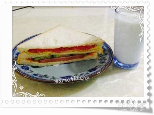 简单快做美味早餐三明治