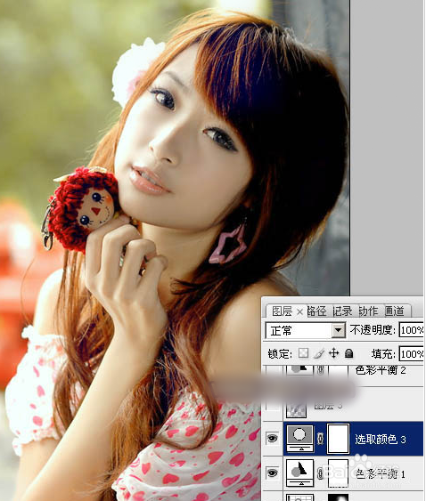 PS给逆光美女图片增加甜美的淡黄色教程