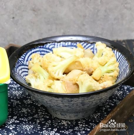 肉片炒花菜的做法