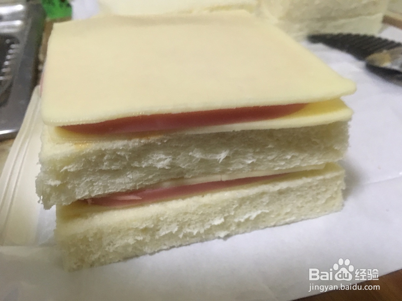 芝士火腿三明治的做法