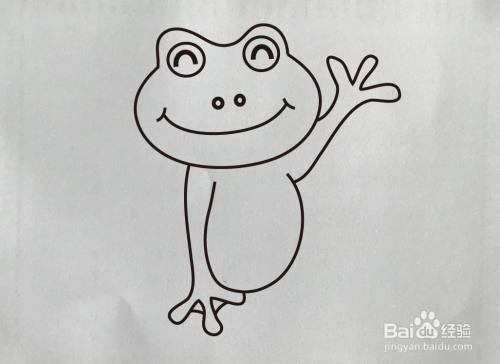 怎样画卡通青蛙简笔画