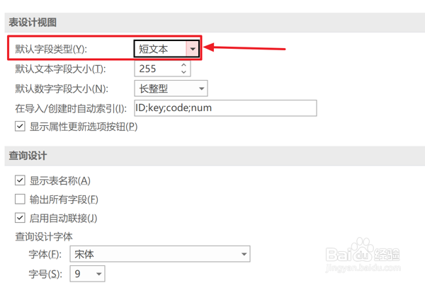 Access2021怎么设置默认字段类型