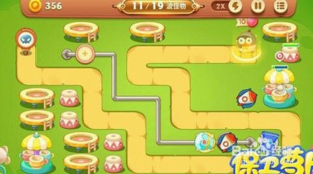 保卫萝卜3游乐场第46关金萝卜攻略