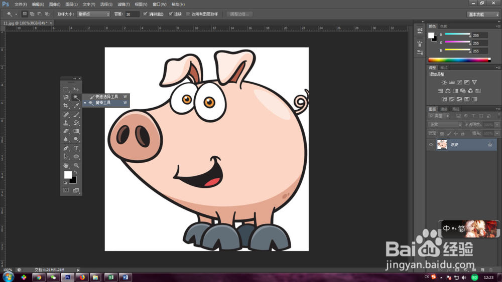 利用PS扣取单一背景图片操作方法:五步法