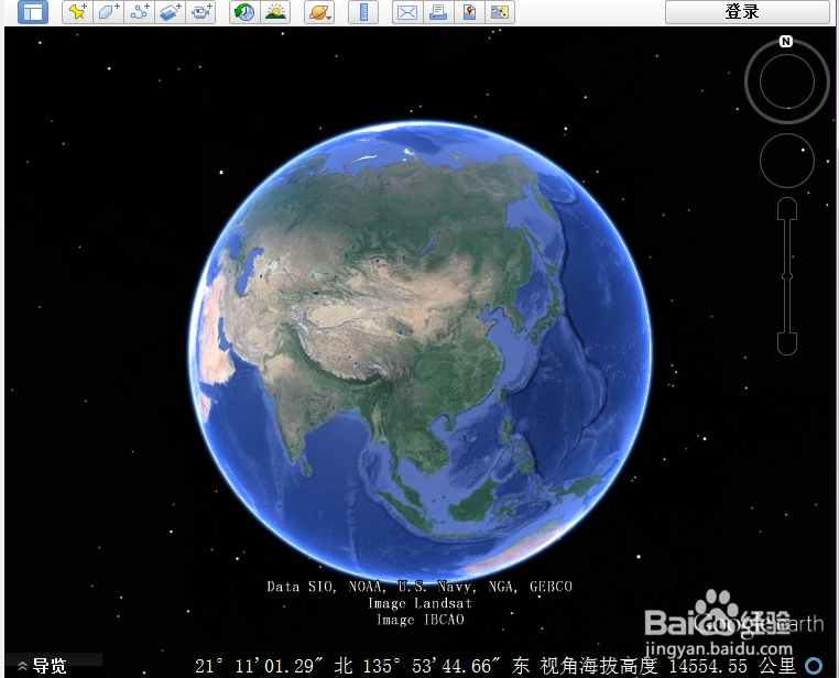 使用Google Earth查看星空、火星和月球