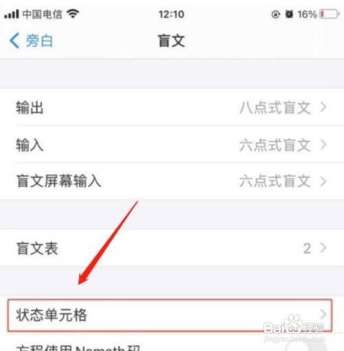 iPhone手机如何设置盲文单元格为右侧