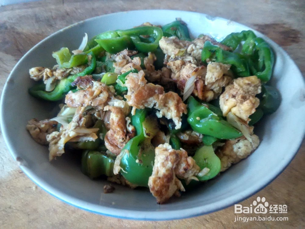 虾皮子鸡蛋炒麻椒