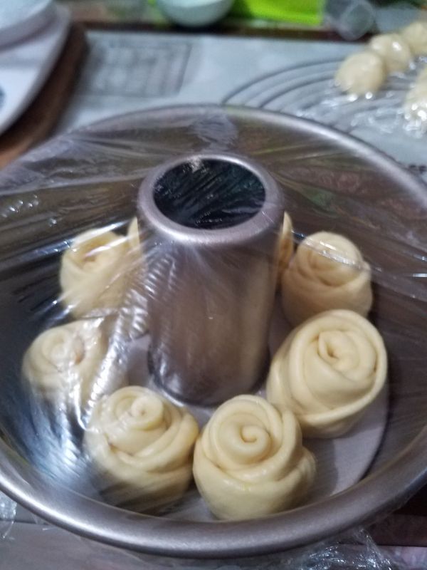 玫瑰花花环面包