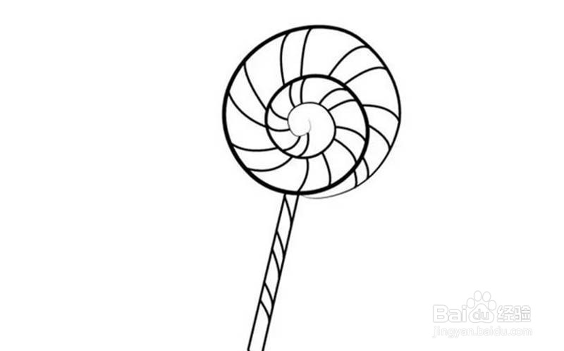 棒棒糖儿童卡通简笔画教程