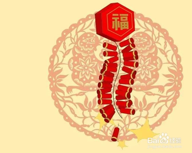 鞭炮的儿童卡通简笔画教程