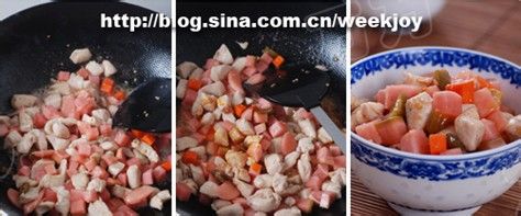 朴素泡菜的华丽变身。【泡菜炒鸡丁】