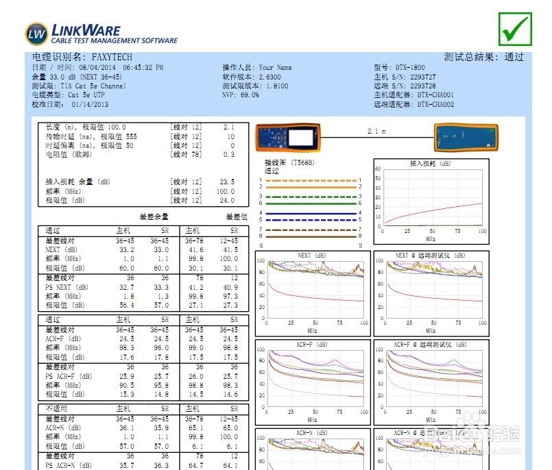 Fluke DTX-1800导出测试数据报告操作步骤