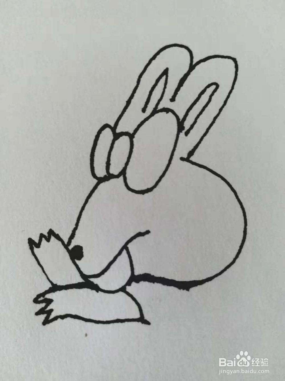 卡通兔的简笔画法《三》