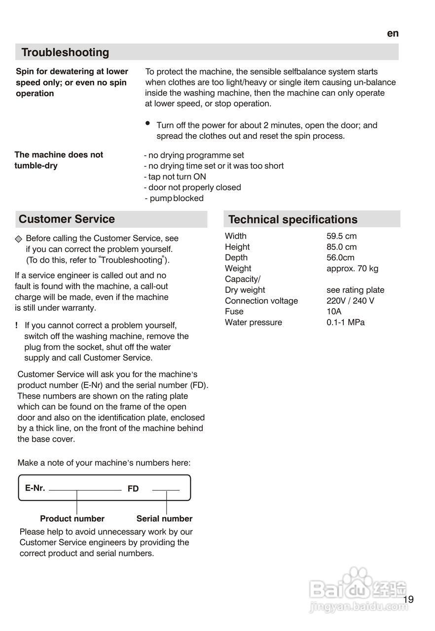 西门子 SILVERWD1000 洗衣机说明书:[3]