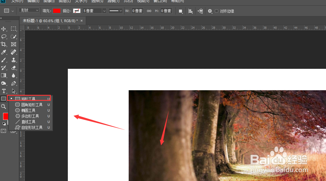 PS2019中如何制作矩形形状图片