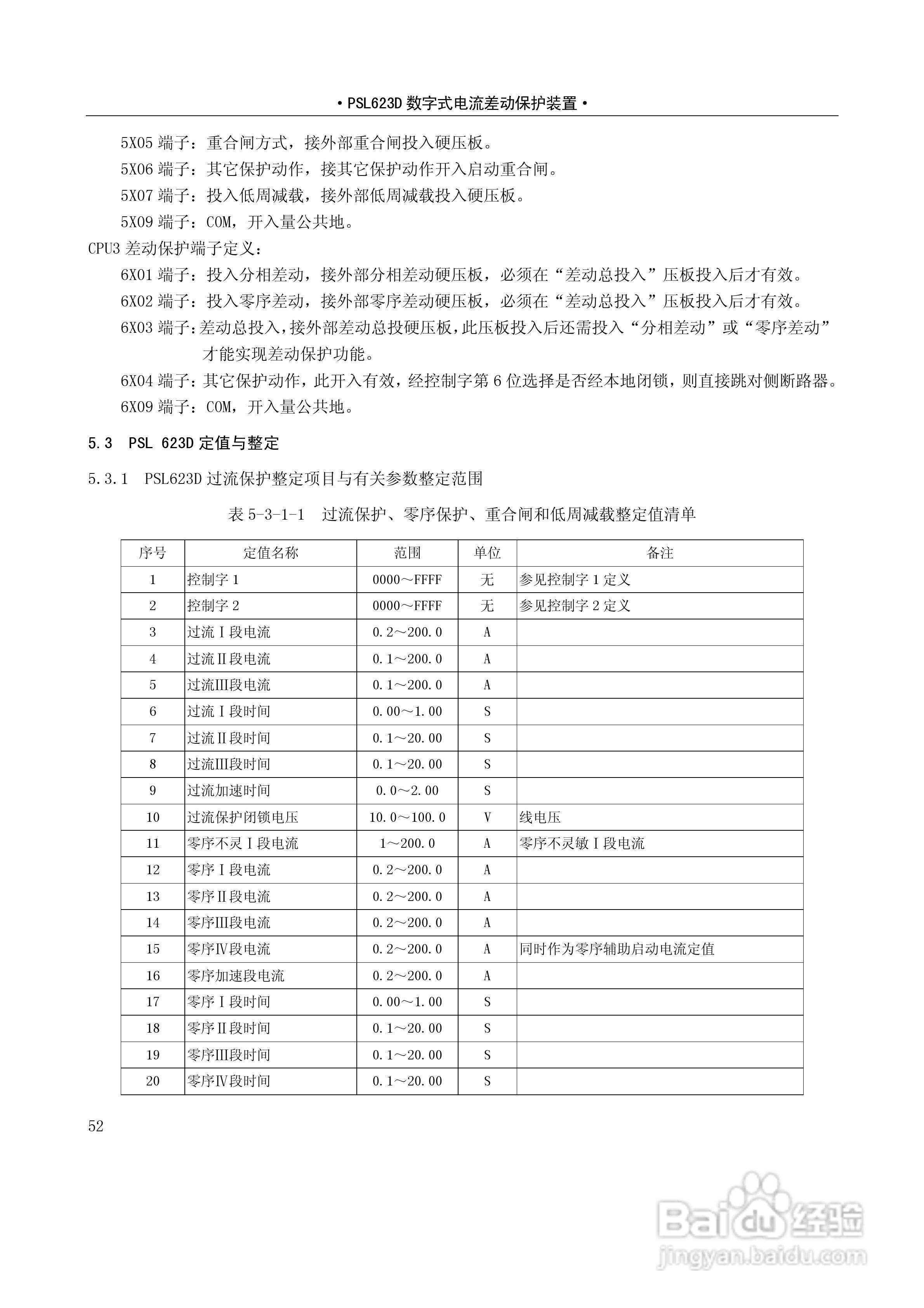 PSL626D数字式线路保护技术说明书:[6]