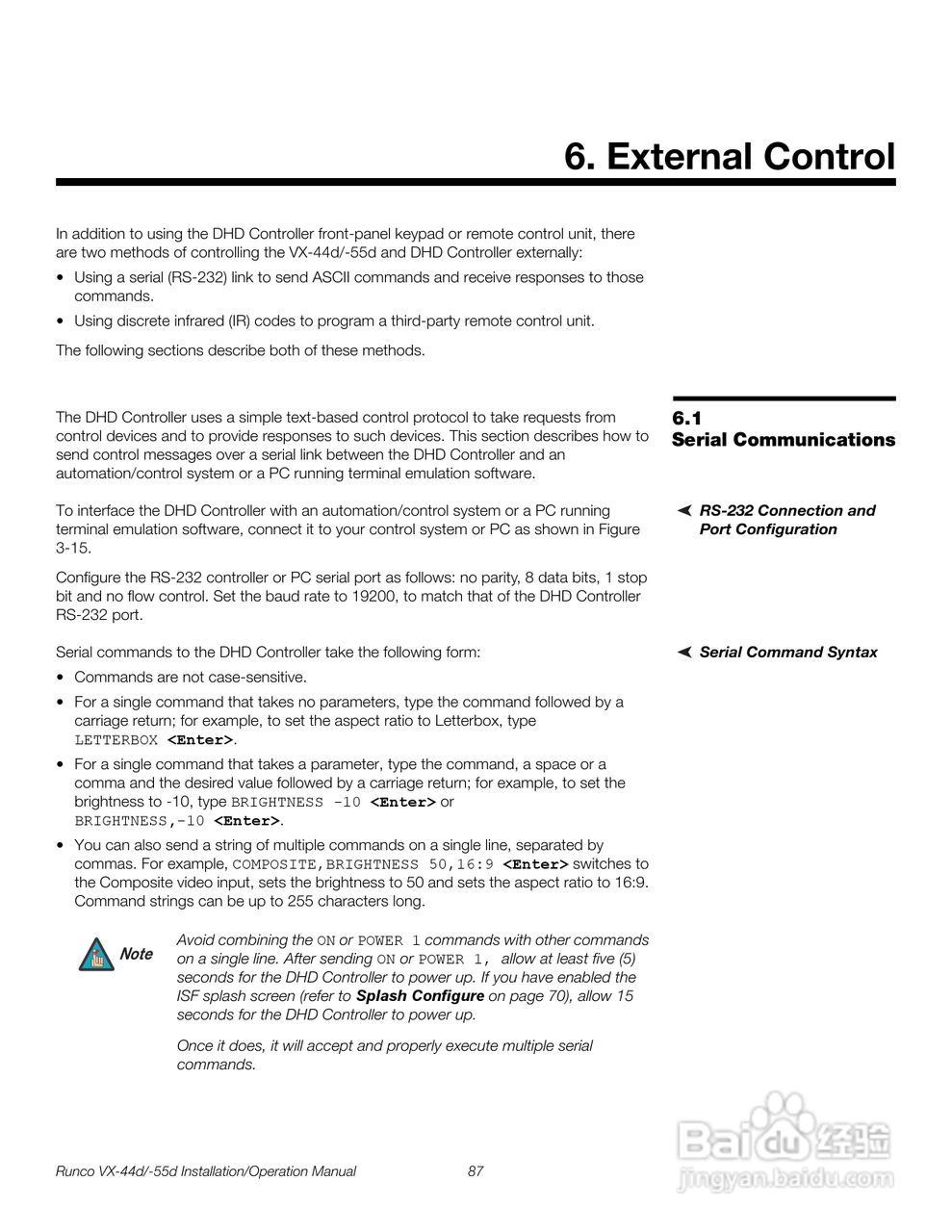 Runco VX-44d投影机使用说明书:[11]