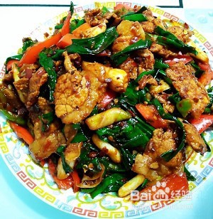 营养美食制作红油豆瓣盐煎肉