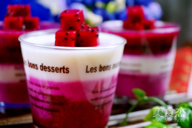 火龙果布丁的做法