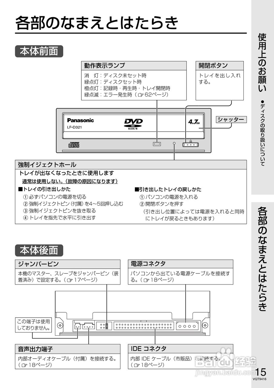 Panasonic LF-D321JD DVD-RAM驱动器说明书:[2]