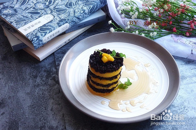 芒果黑米饭的简易做法