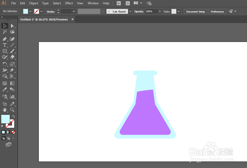 如何用ILLUSTRATOR绘制化学瓶