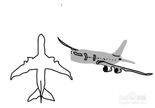 怎么画客机的简笔画