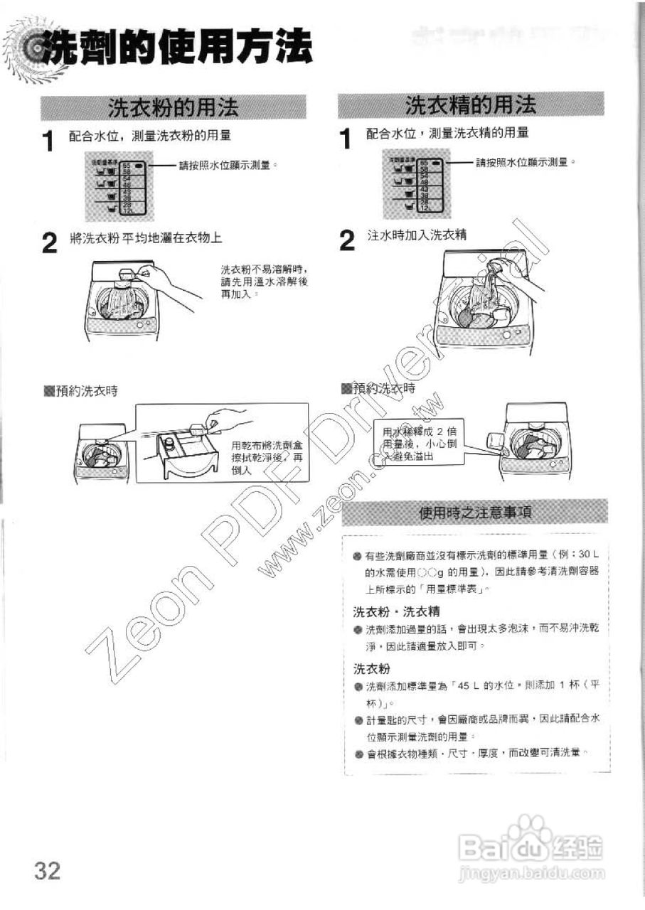 三菱AW-RV101型洗衣机使用说明书:[4]