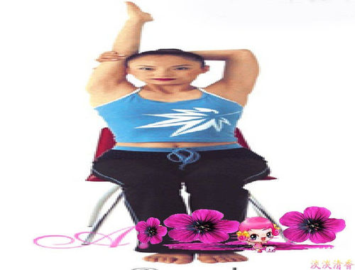 椅上坐式瘦手臂瑜伽之椅上细臂变化式