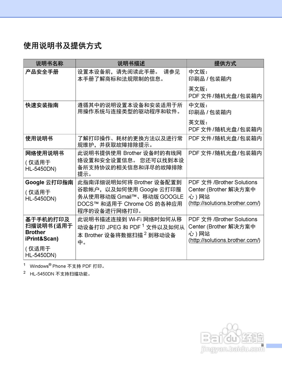Brother HL-5440D打印机说明书:[1]